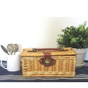 Vintage wicker rattan box